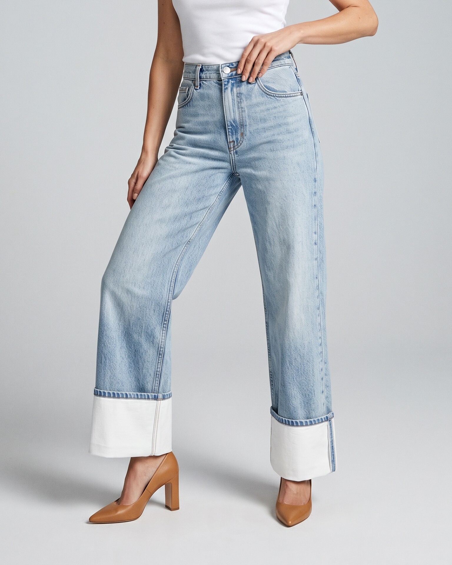 ColorWeft wide-leg jeans, ADM