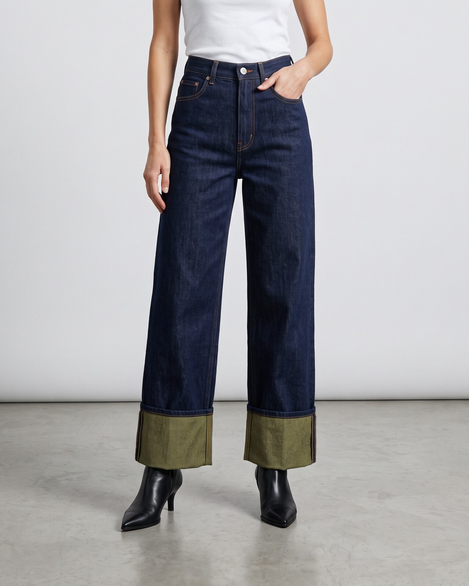 ColorWeft wide-leg jeans detail, ADM
