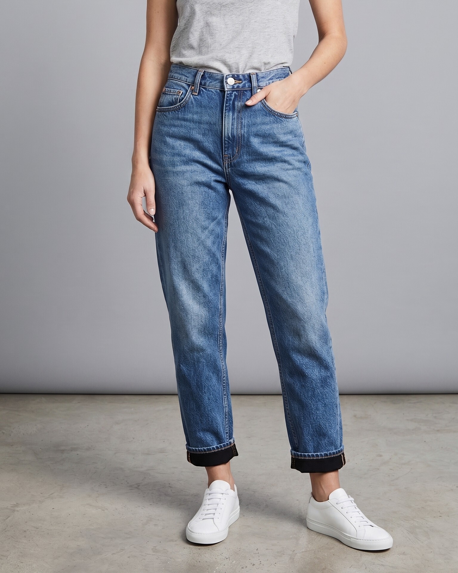 ColorWeft jeans with black weft styling, ADM
